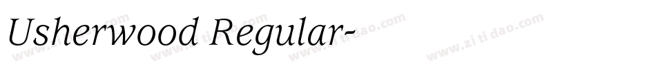 Usherwood Regular字体转换